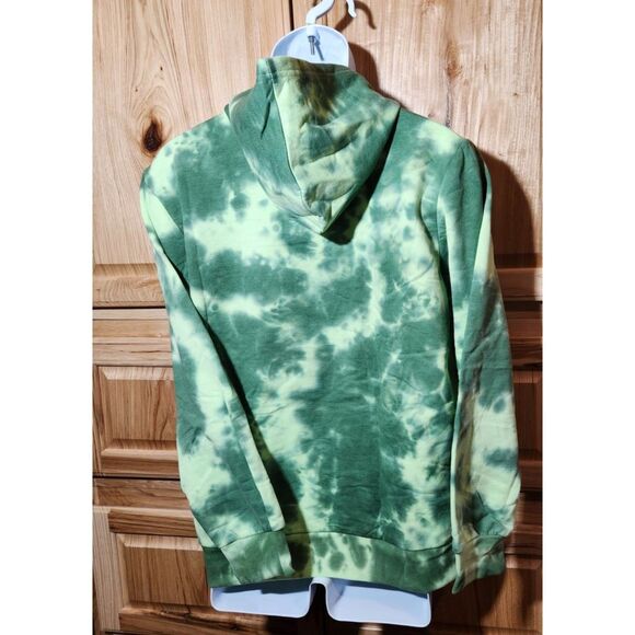 Youth XL Minecraft Hoodie – Creeper Graphic, Green Tie-Dye - Picture 2 of 5